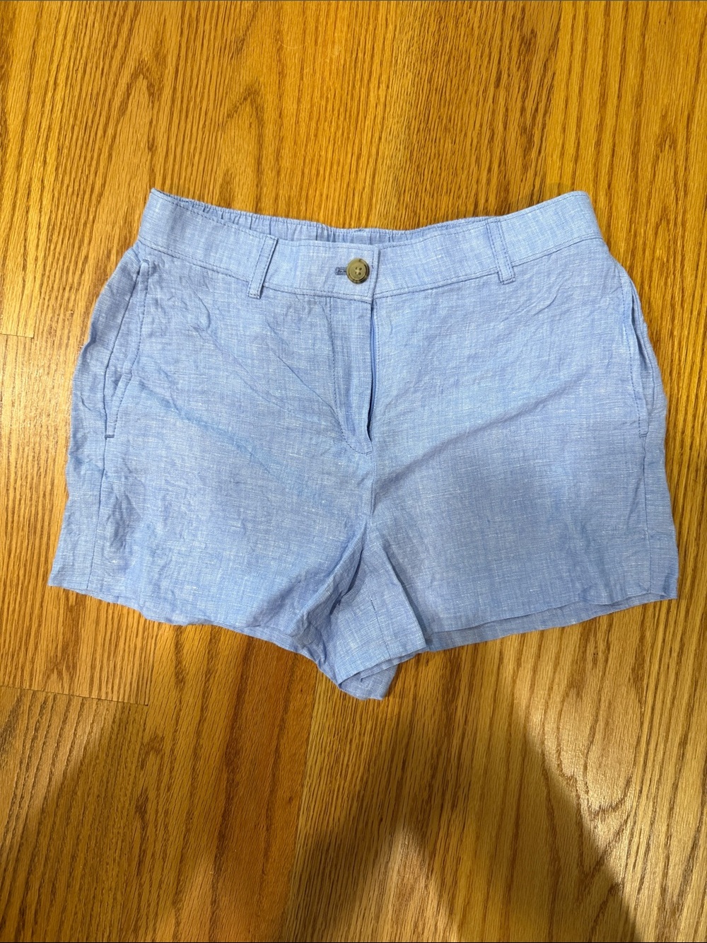J. Crew Linen Harbor Short Light Blue